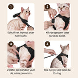 CharmPaws® Explorer Air - Ademend en Verstelbaar Kattenharnas met Looplijn