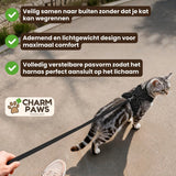 CharmPaws® Explorer Air - Ademend en Verstelbaar Kattenharnas met Looplijn